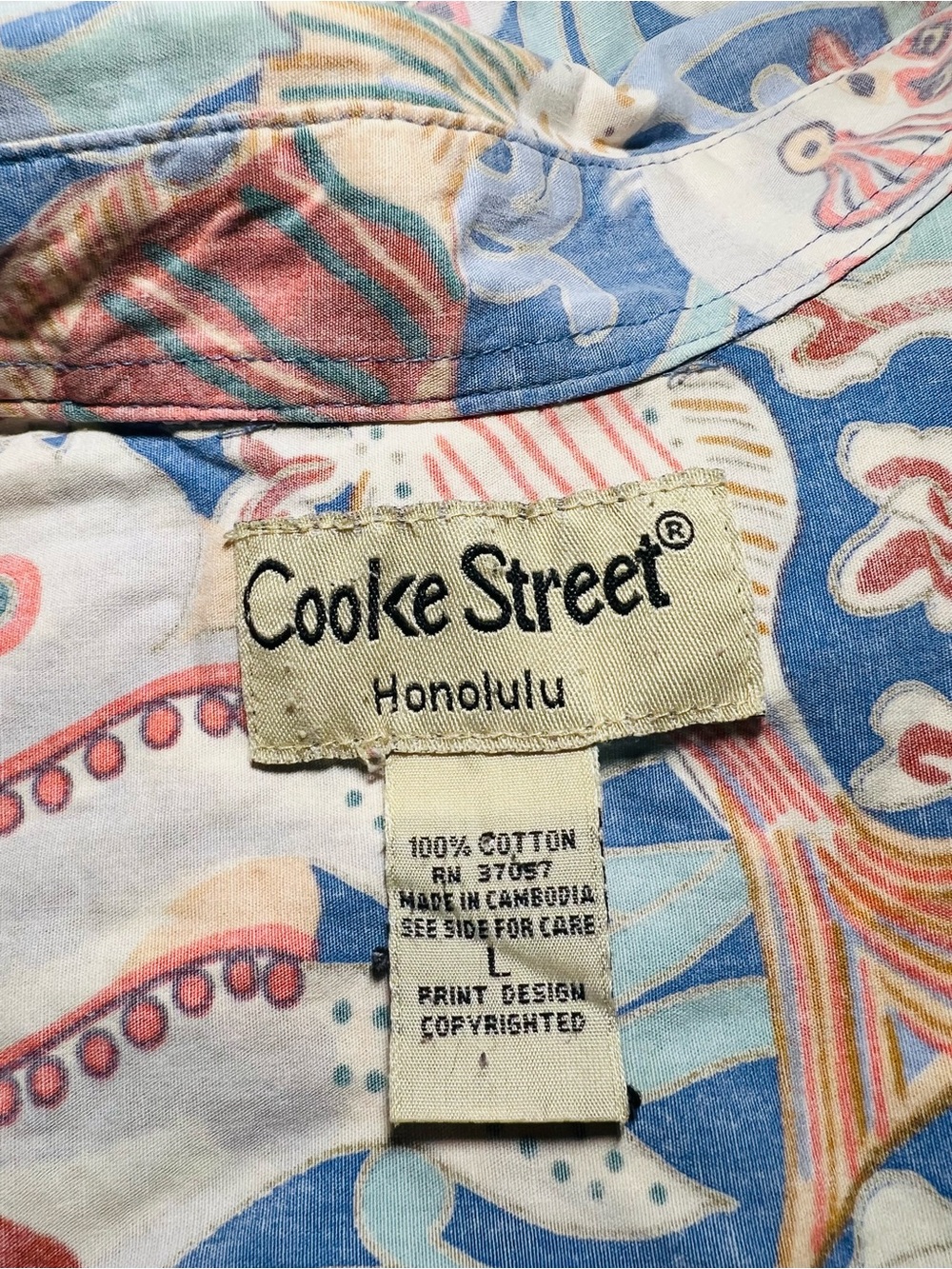 Cooke Street Honolulu Tropical Fish Hawaiian Shirt L - Picture 7 of 10